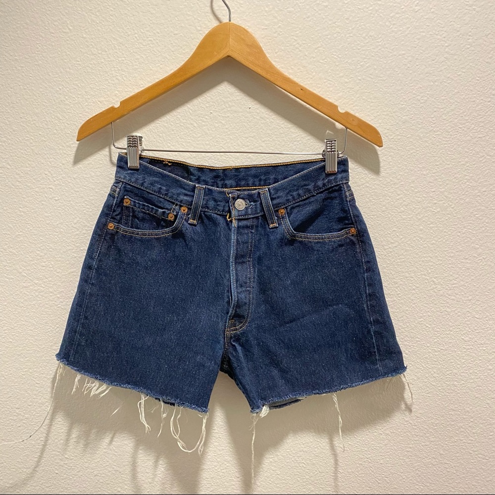 Levi's Medium Wash Cut Off Jean Denim Shorts